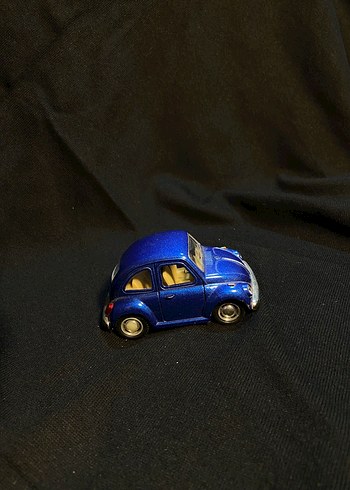 Nostaljik Parlak Mavi Oyuncak Araba - Görsel 2