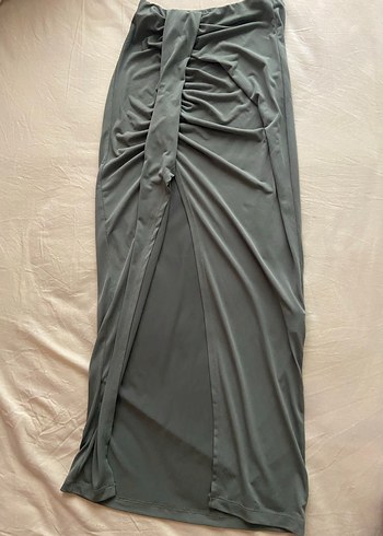 Yeşil Drapeli Uzun Kadın Etek - Görsel 2