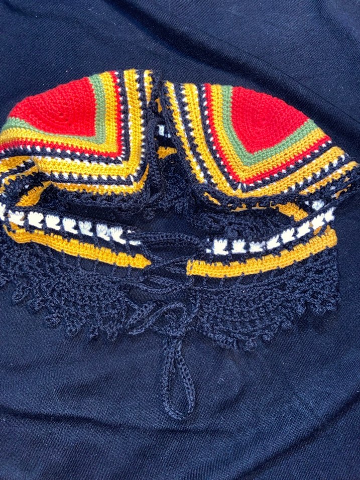 Renkli Örgü Bohem Büstiyer - Görsel 2