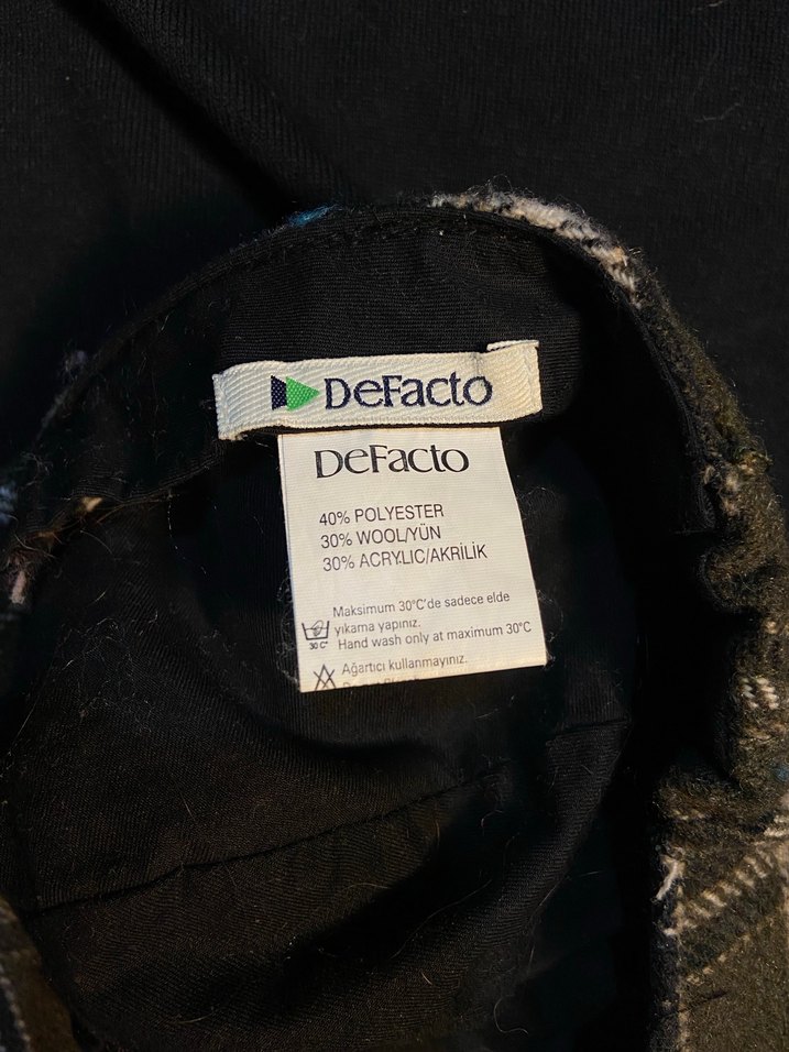 Kahverengi Ekose Kadın Yün Şapka - Görsel 3