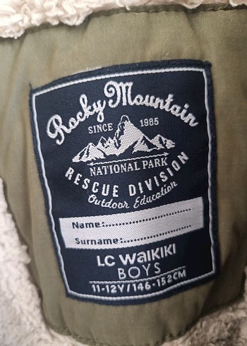 Erkek Çocuk Bej Kamuflaj Desenli Düğmeli Mont - Görsel 5