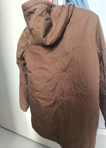 Kahverengi Erkek Çocuk Düğmeli Keten Ceket - Görsel 2