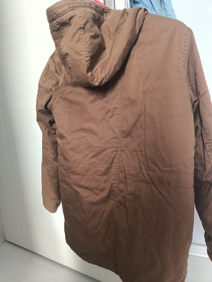 Kahverengi Erkek Çocuk Düğmeli Keten Ceket - Görsel 2