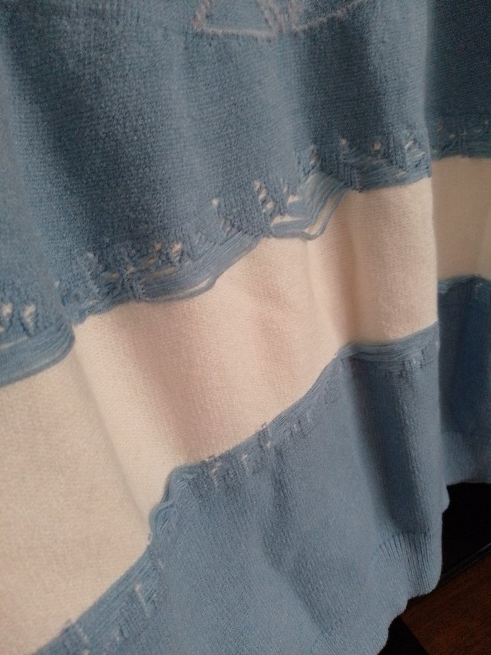 Bohem Mavi Örgü Kadın Kazak - Görsel 3