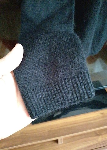 Kuşaklı Gri Kadın yünlü hırka - Görsel 6