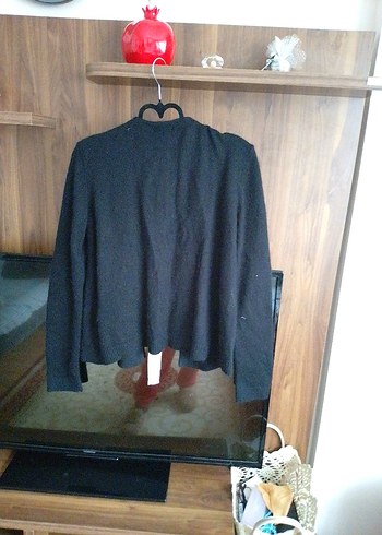 Kuşaklı Gri Kadın yünlü hırka - Görsel 7