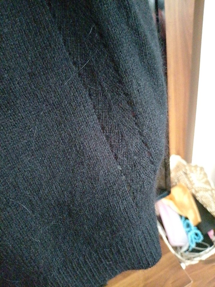 Kuşaklı Gri Kadın yünlü hırka - Görsel 4