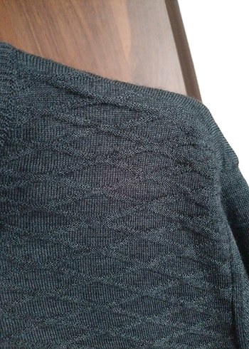 Gri Erkek yünlü kazak - Görsel 4