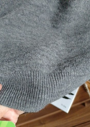 Gri erkek yünlü kazak - Görsel 6