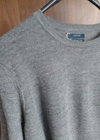 Gri erkek yünlü kazak - Görsel 5