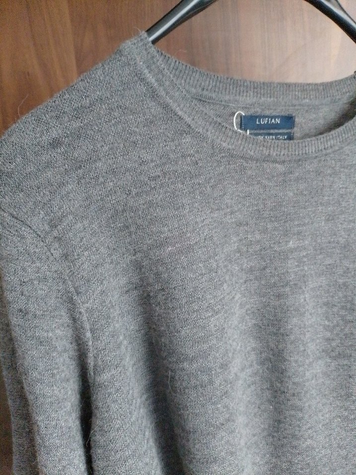 Gri erkek yünlü kazak - Görsel 5