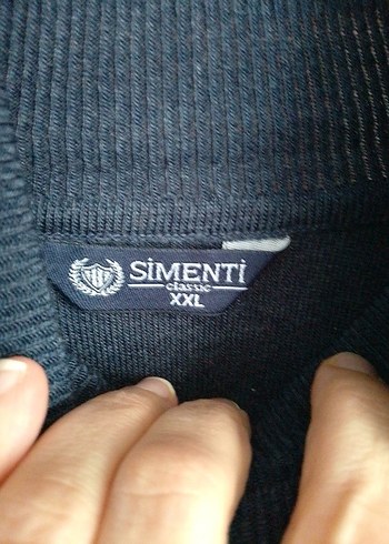 Erkek Mavi Boğazlı yünlü kazak - Görsel 2