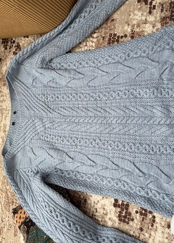 Bohem bebe mavisi Örgü  Kadın Kazak - Görsel 2