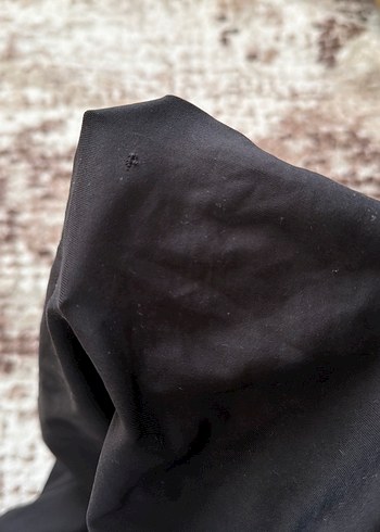 Siyah Kadın Keten Rahat Kesim Pantolon - Görsel 3