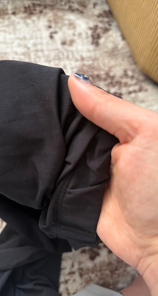 Siyah Kadın Keten Rahat Kesim Pantolon - Görsel 2