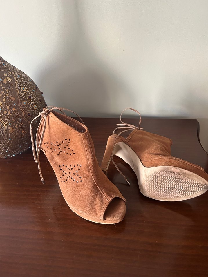 Hotiç markanın süet platform ayakkabısı - Görsel 5