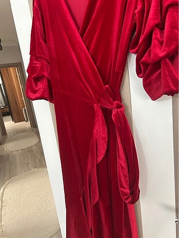 Kadife elbise - Görsel 4