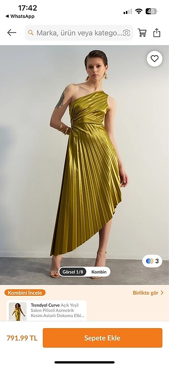 Tek omuzlu elbise - Görsel 2