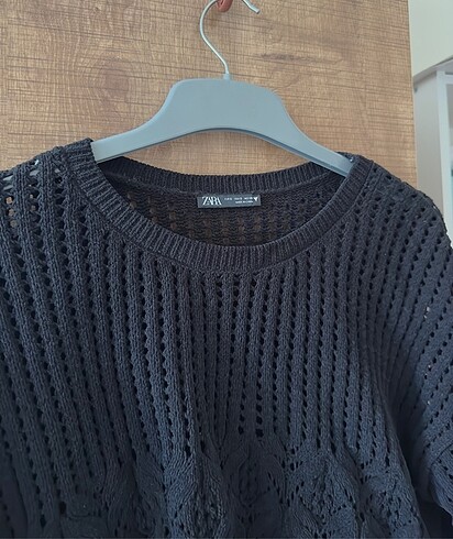 Zara Zara Triko Dantelli Kazak