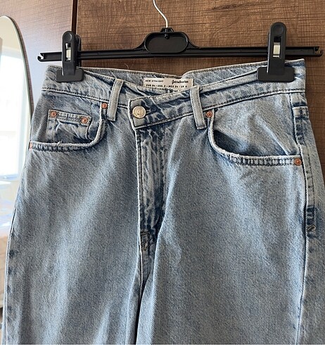 Stradivarius Stradivarius Çarpraz Düğmeli Jeans Kot Pantolon