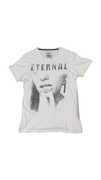 Bershka Unisex Vintage Baskılı Tshirt