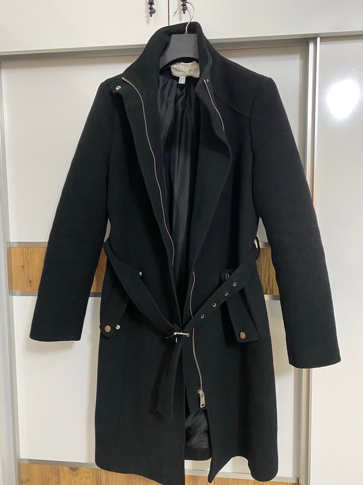 İpekyol Uzun Siyah Kadın Kaban - Görsel 2