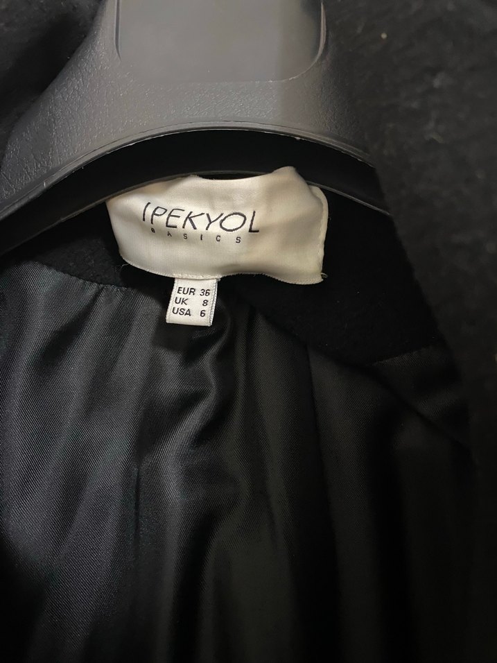 İpekyol Uzun Siyah Kadın Kaban - Görsel 3