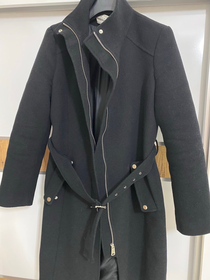 İpekyol Uzun Siyah Kadın Kaban - Görsel 4