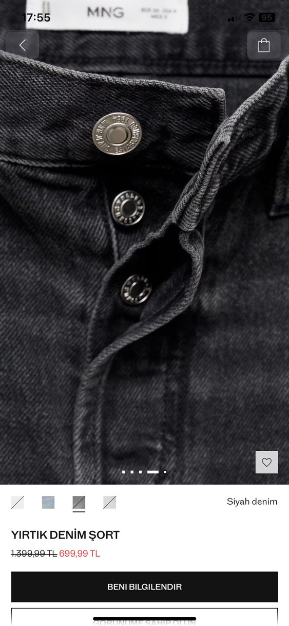 Mango kot şort - Görsel 4