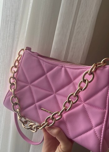 Bershka Bershka Pembe Altın Zincir Detaylı Kadın Çanta