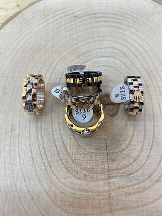 Çelik rolex yüzük