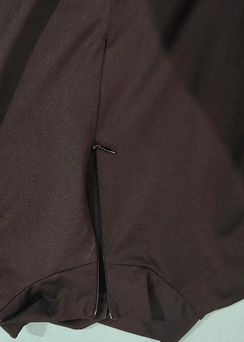 Kahverengi Yüksek Yakalı Kadın Bluz - Görsel 2