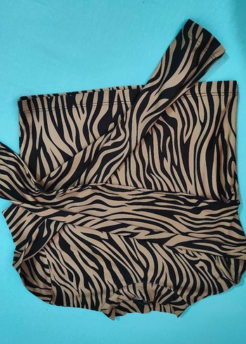 Zebra Desenli Siyah Yoga Kayışı - Görsel 3