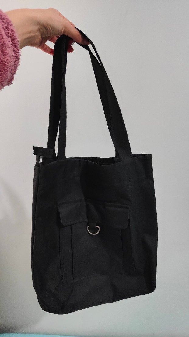 Siyah Fermuarlı Minimalist Kadın Çantası - Görsel 2