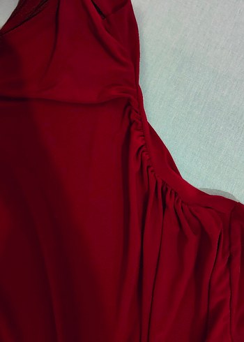 Bordo Düz Renk Bluz - Görsel 2