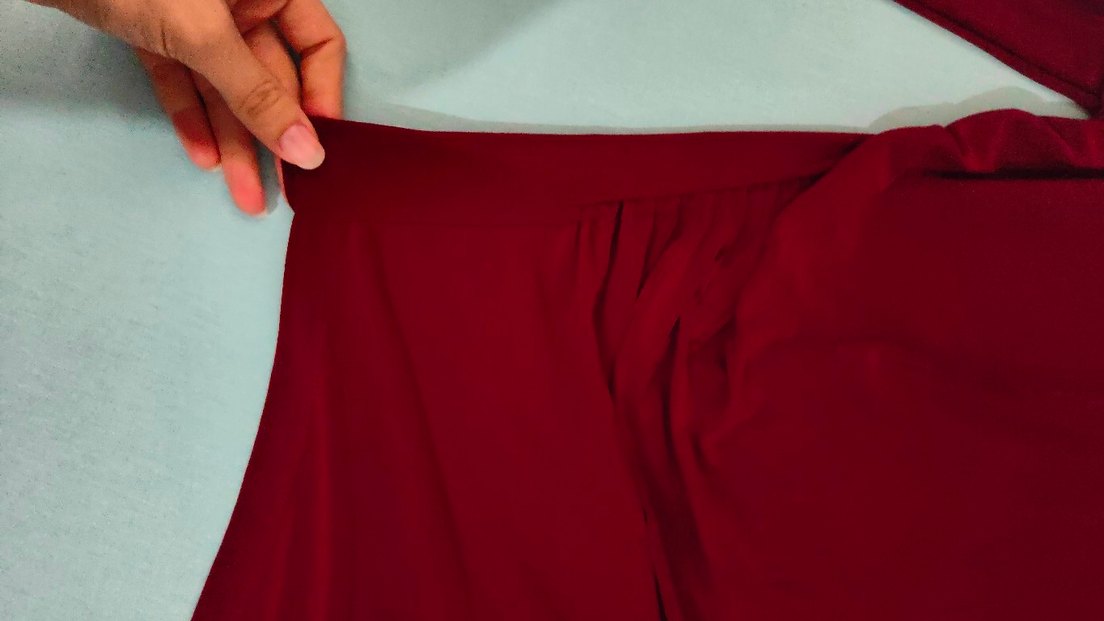 Bordo Düz Renk Bluz - Görsel 3