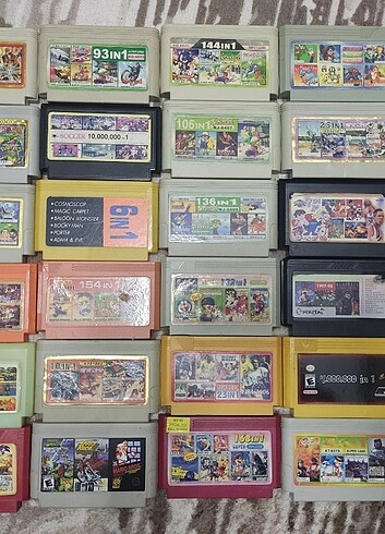 30 adet atari kaseti ateri oyun kartuş