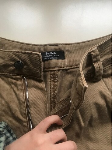 s Beden camel Renk Bershka mom jean pantolon