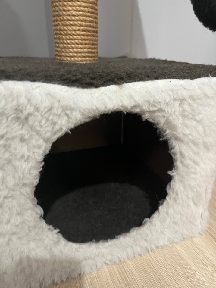 bej Kedi Tırmalama ve Dinlenme Ünitesi iki katlı - Görsel 4