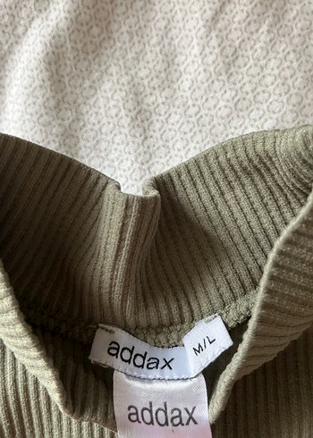 addax Kadın Haki Kısa Kollu Crop Top - Görsel 2