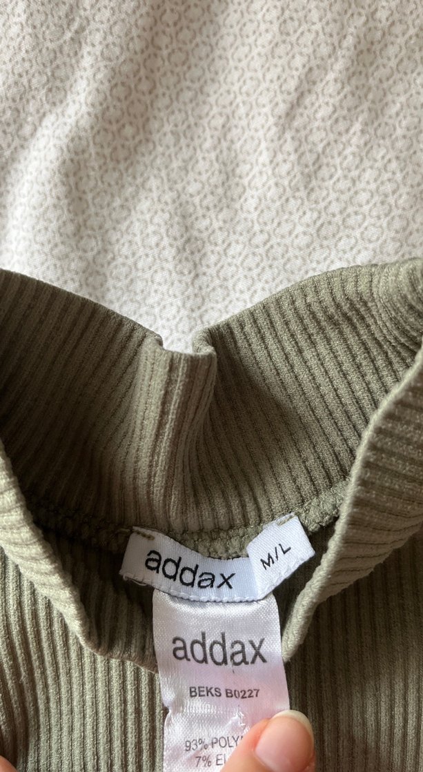 addax Kadın Haki Kısa Kollu Crop Top - Görsel 2