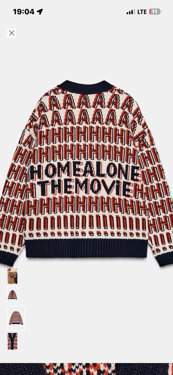 Zara Desenli Kadın Örgü Hırka - Görsel 2