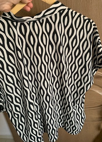 Düğmeli Bohem Desenli Kadın Gömlek - Görsel 3