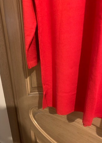 Kırmızı Nakışlı Uzun Kollu Kadın triko bluz - Görsel 4