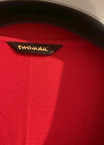 Kırmızı Nakışlı Uzun Kollu Kadın triko bluz - Görsel 2