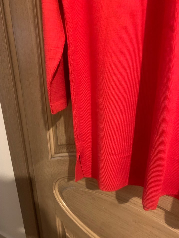 Kırmızı Nakışlı Uzun Kollu Kadın triko bluz - Görsel 4