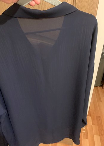 Düğmeli Zebra Desenli Siyah Kadın Gömlek - Görsel 5