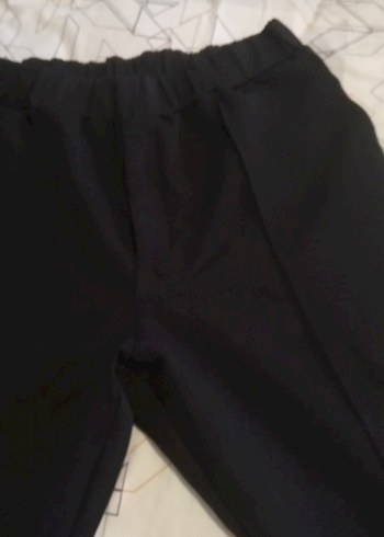 Siyah Parlak İşlemeli Kadın Kumaş Pantolon - Görsel 6