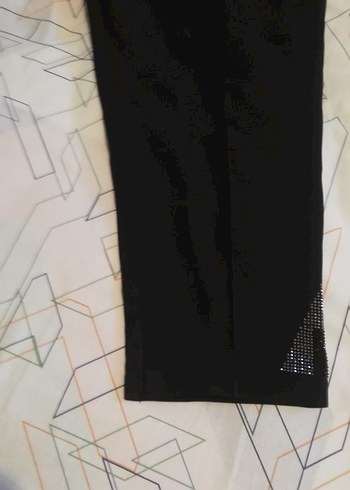 Siyah Parlak İşlemeli Kadın Kumaş Pantolon - Görsel 2