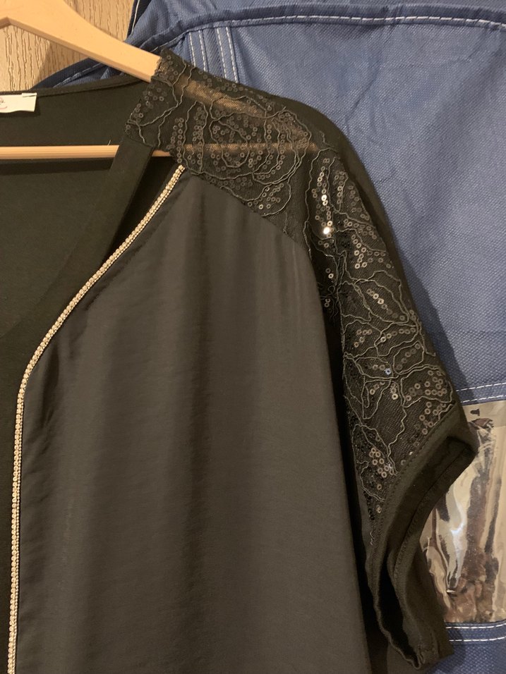 Uzun Siyah Nakışlı Bohem Kadın Elbisesi - Görsel 3